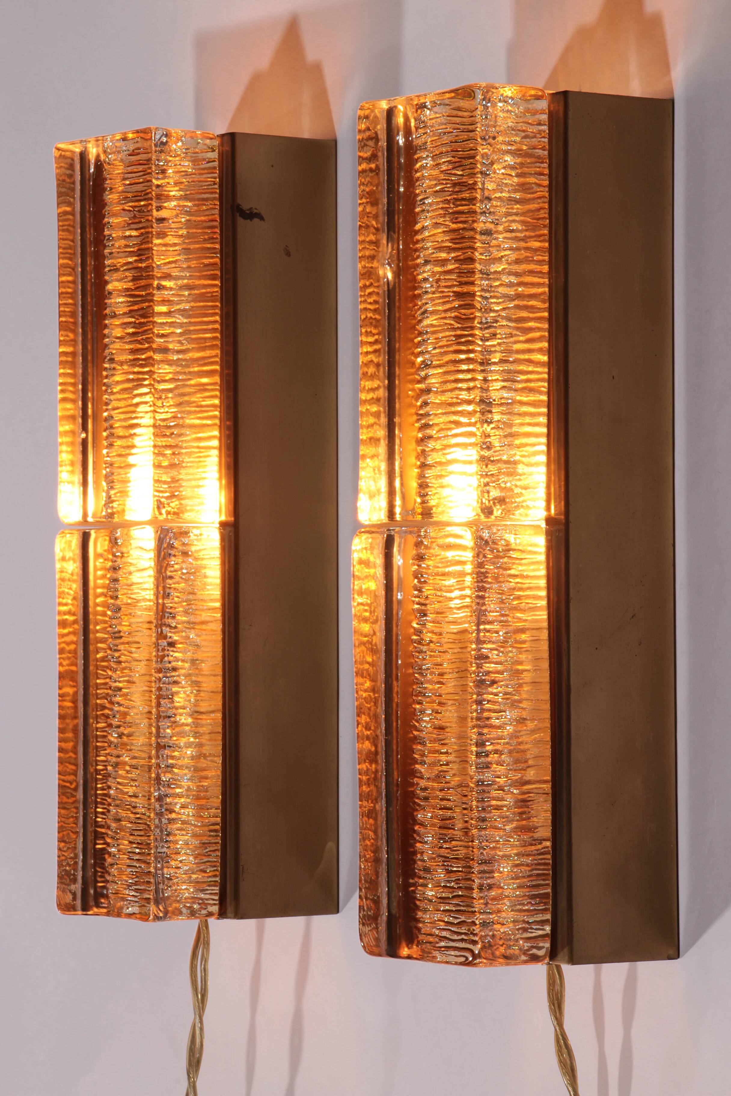 Atlantic double wall lamp by Vitrika, 1970s Danish design
