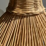 Rattan pendant lamp or light in the shape of an Asian lantern