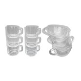 Set 11 tasses vintage Duralex verre transparent