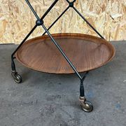 60s 70s teak serving trolley Jie Gantofta String Serving Trolley Sweden 60s