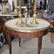 Louis XVI style bouillotte table in mahogany, early 20th century.