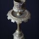Superb pair of candlesticks with gilded bronze rams Louis XVI style late 19th century