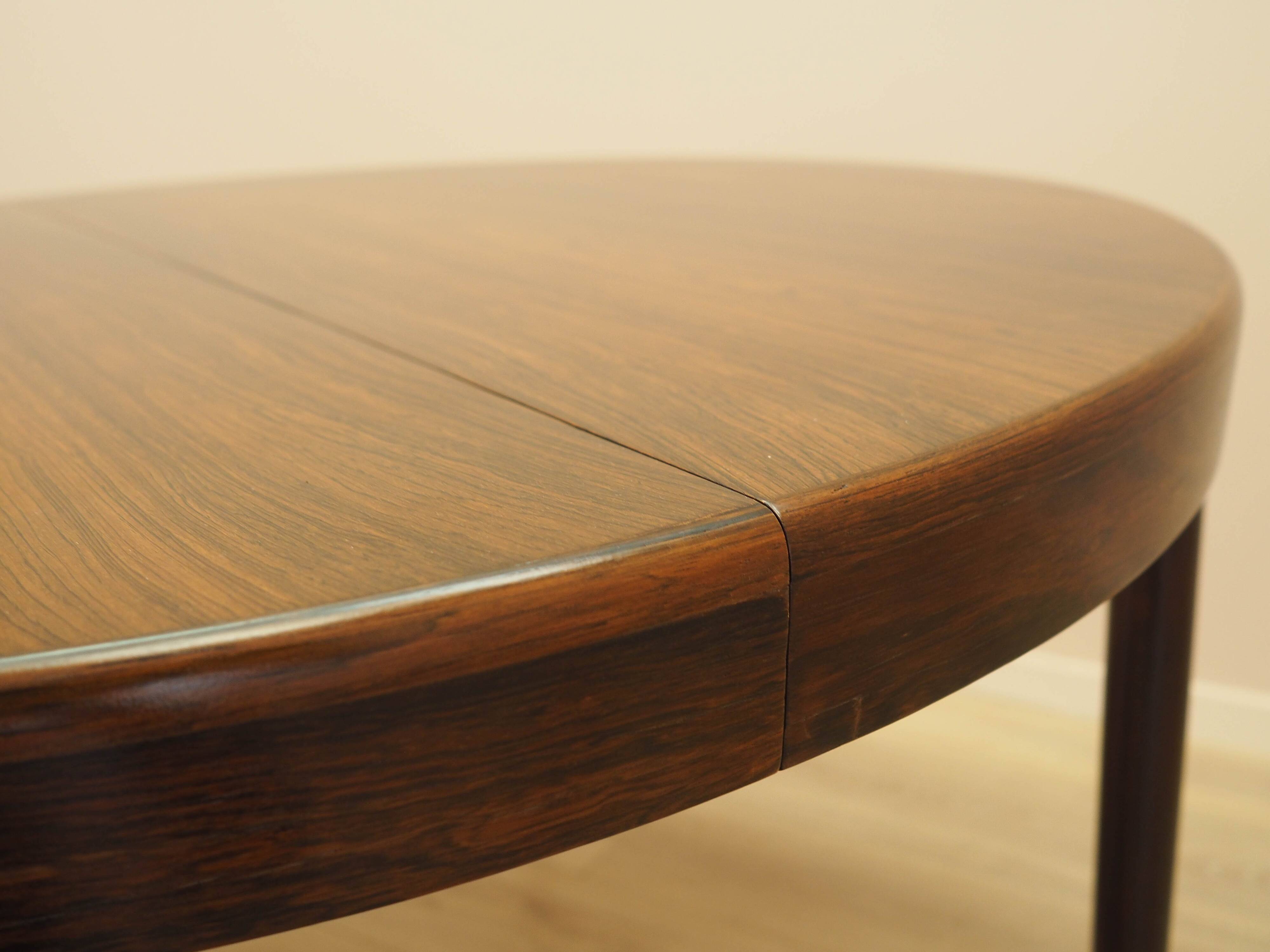 Round rosewood table, 1960, designer: Harry Østergaard, Randers Møbelfabrik
