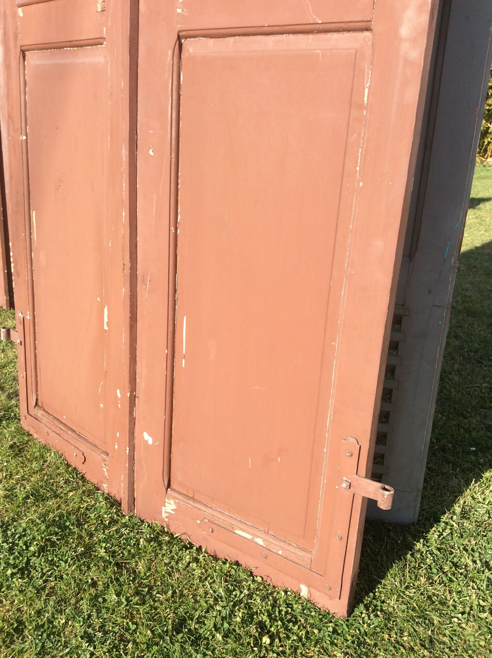 Pair of old wooden shutters