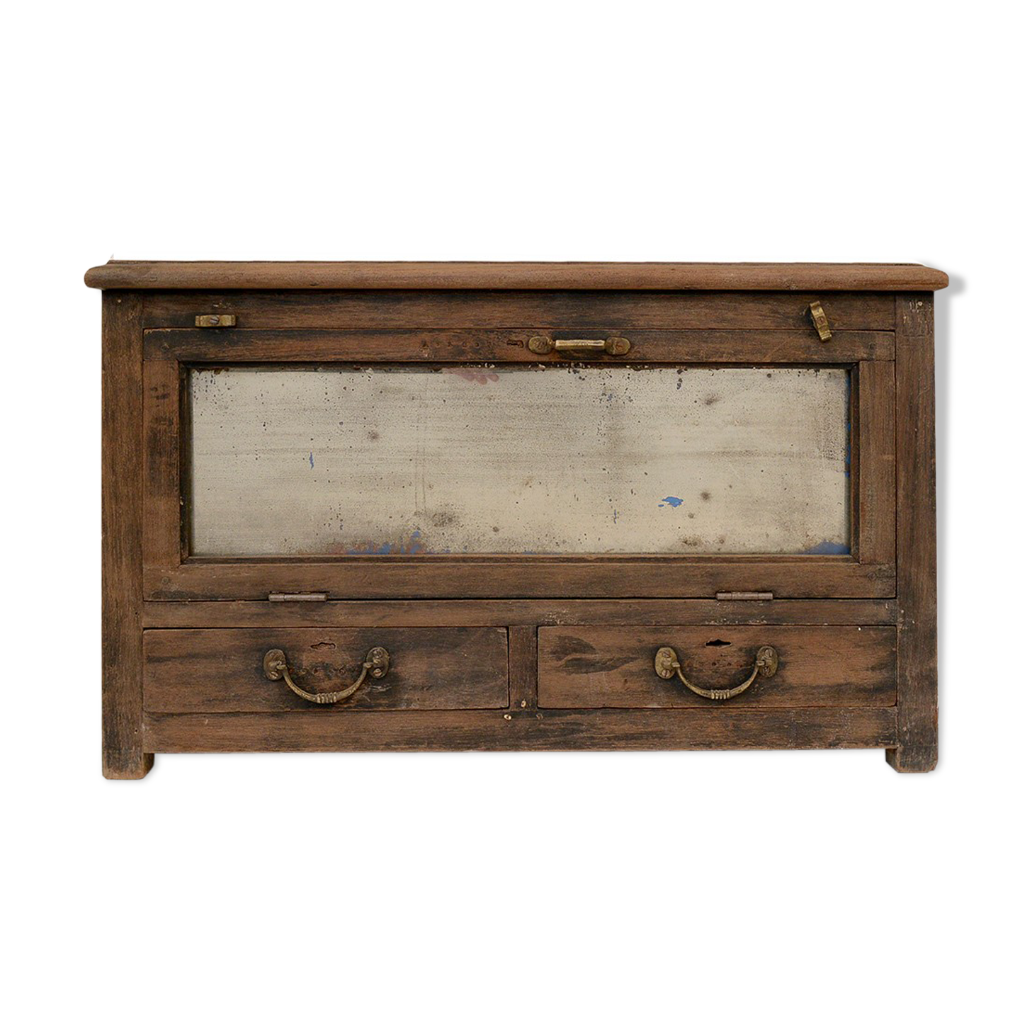 Wooden showcase with 2 drawers