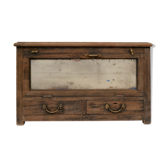 Wooden showcase with 2 drawers