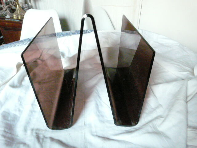 Magazine rack smoked Plexiglas