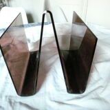 Magazine rack smoked Plexiglas