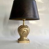 Bronze lamp, 2M fabric cable, sewn lampshade.
