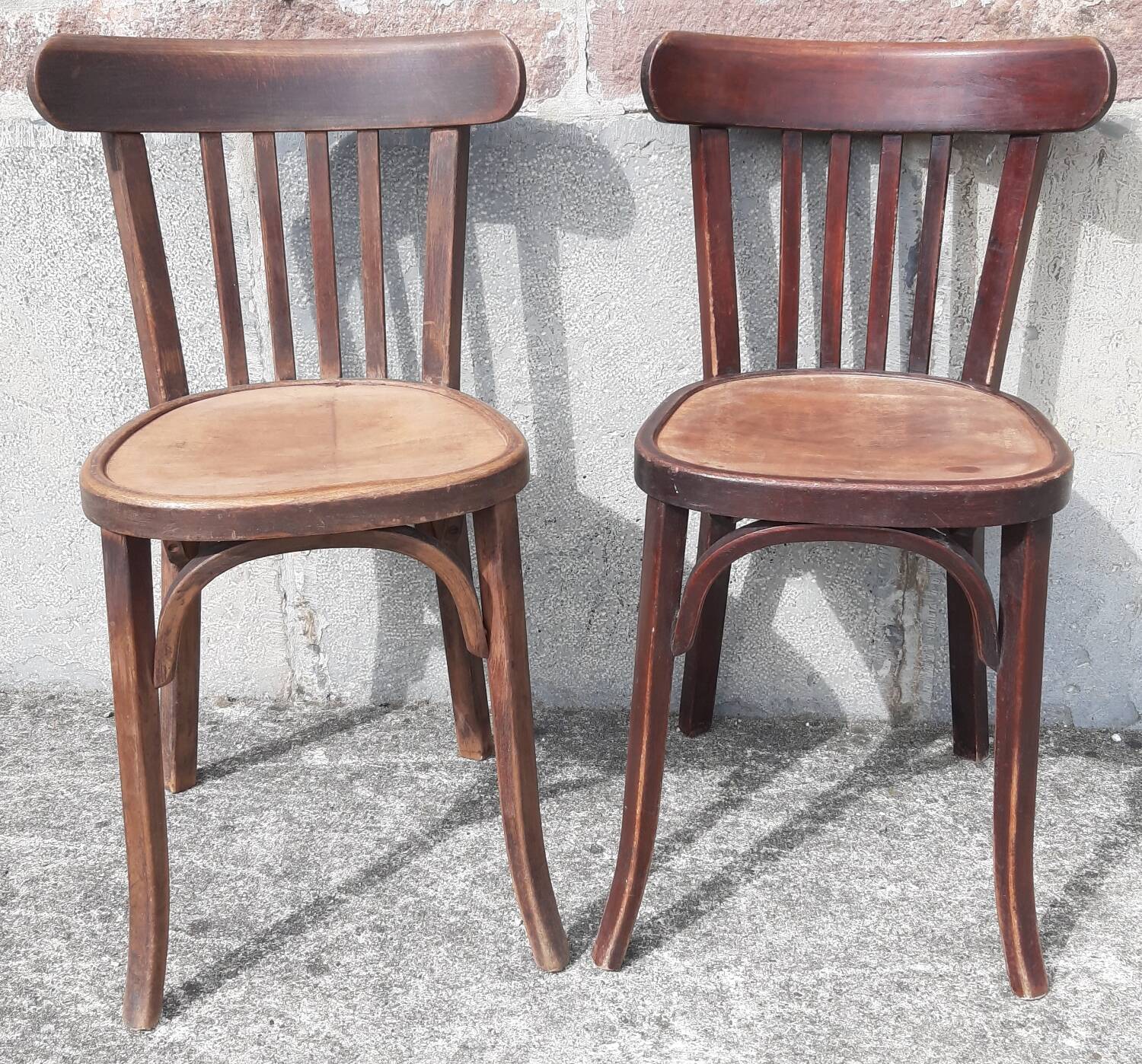Baumann bistro chairs, 1950s. (Set of 2)