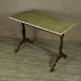 Cast iron and terrazzo bistro table from the art nouveau period