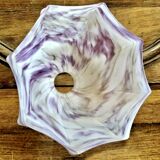 Old opal glass lampshade with up and down movement