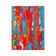 Abstract Red, Orange and Blue original painting on stretched canvas
