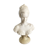 Bust of woman in alabaster