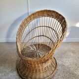 Wicker basket chair
