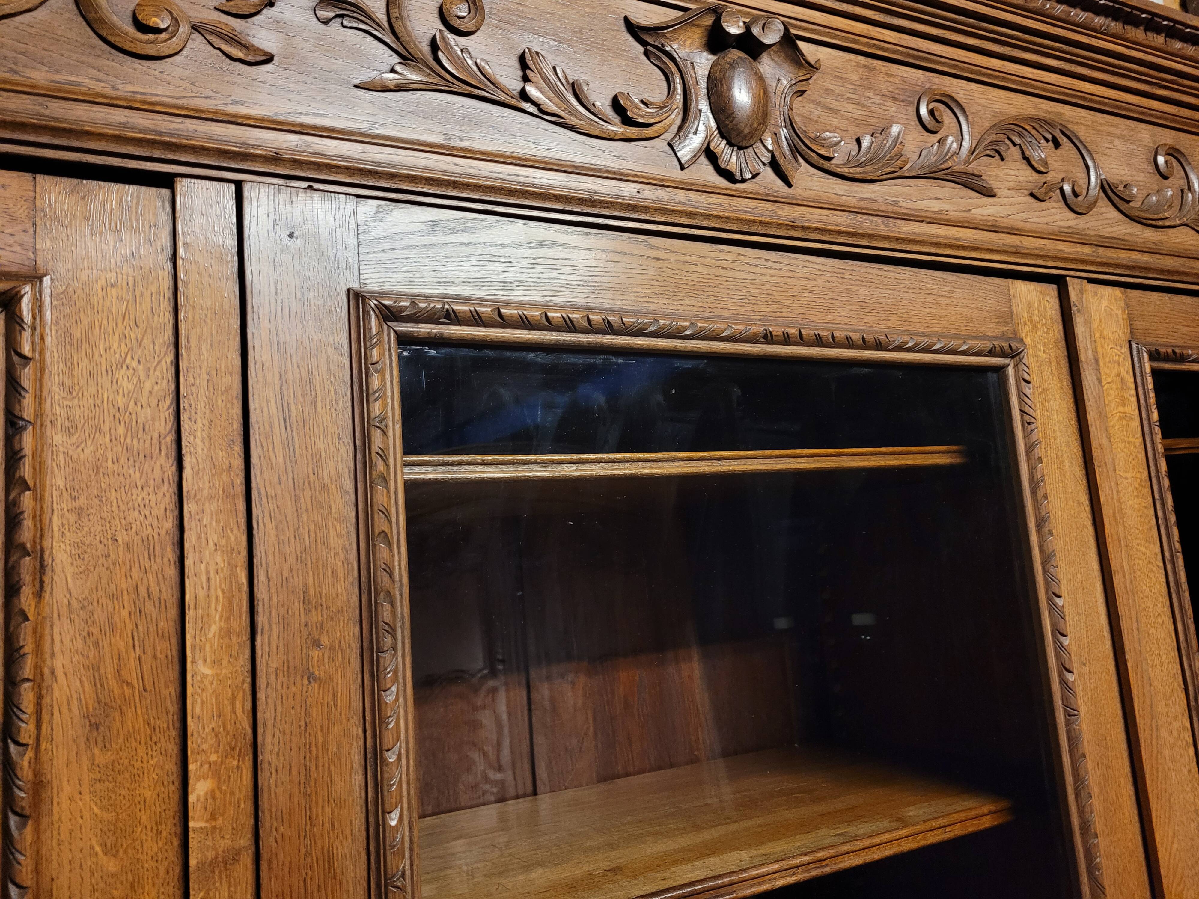 Large solid oak library