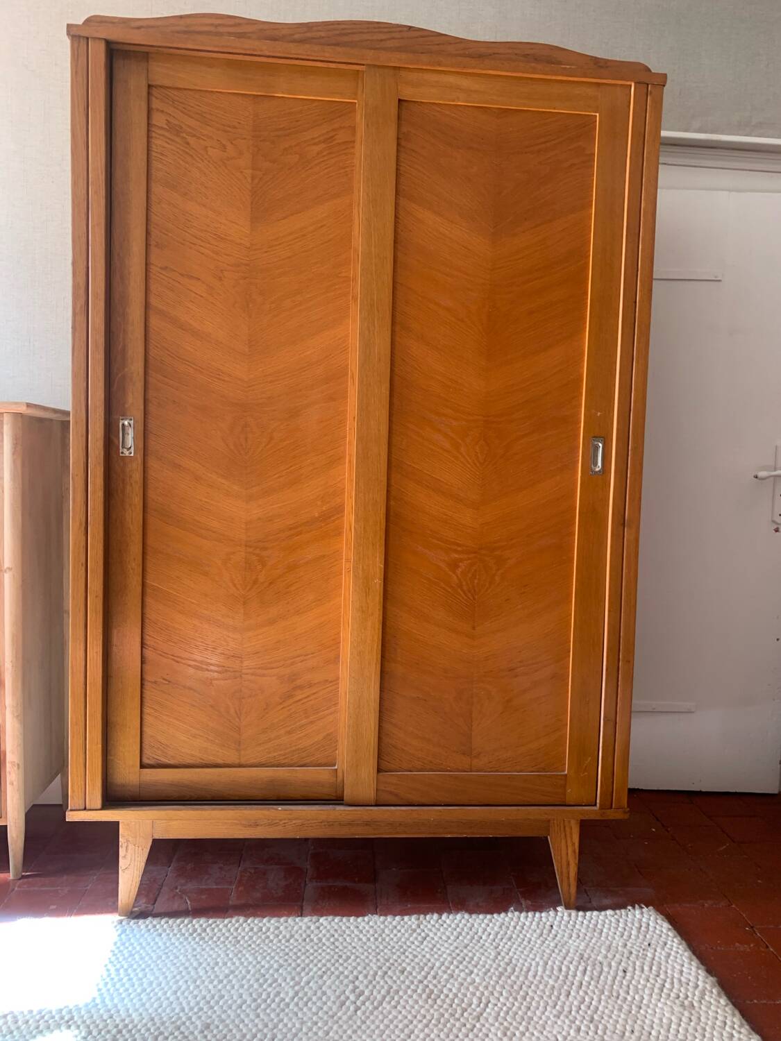 Vintage wardrobe with compass feet