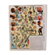 Old poster map of French Equatorial Africa (soil products and industry) - 1931