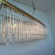 Big design hand made XXL glass and brass austrian chandelier - 1980s