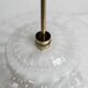 Chandelier 1930 double Opaline blown glass brass and copper