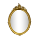 Miroir oval en bois doré 70x49cm