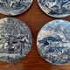 Gien porcelain plates, hunting scenes