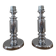 Pair of vintage chrome lamp bases