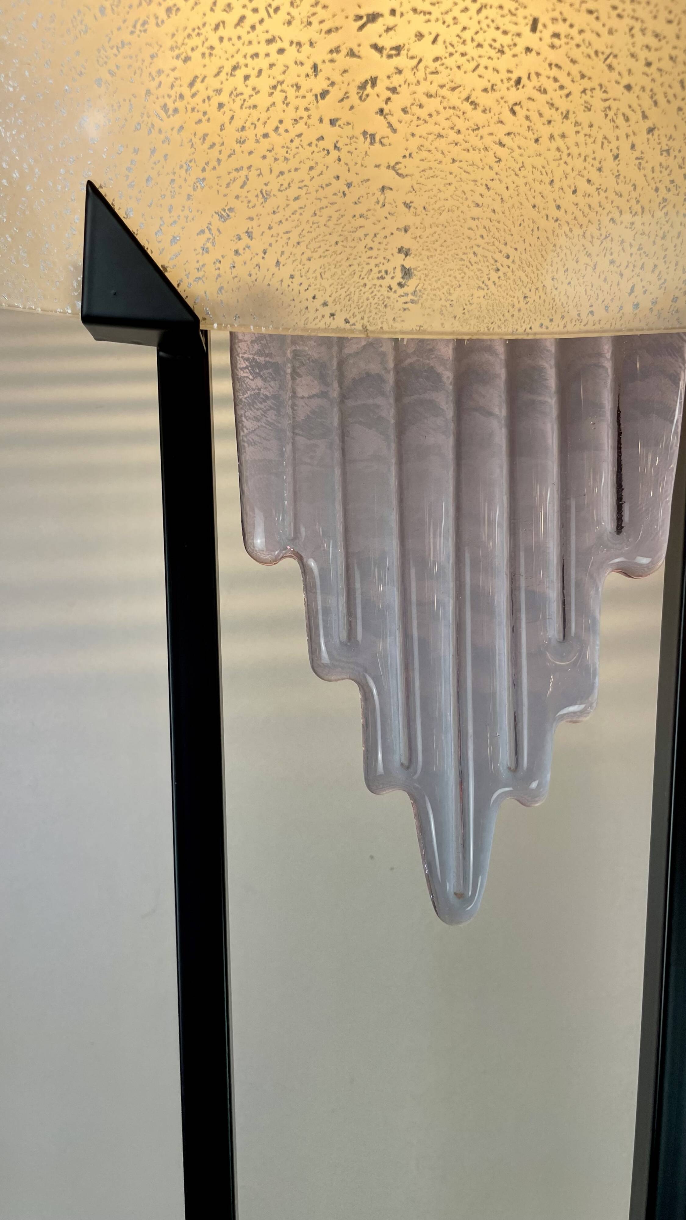 Murano Post-Modern Floor Lamp att. To Mazzega, Italy, 1980s
