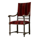 Louis XIII armchair with walnut column
