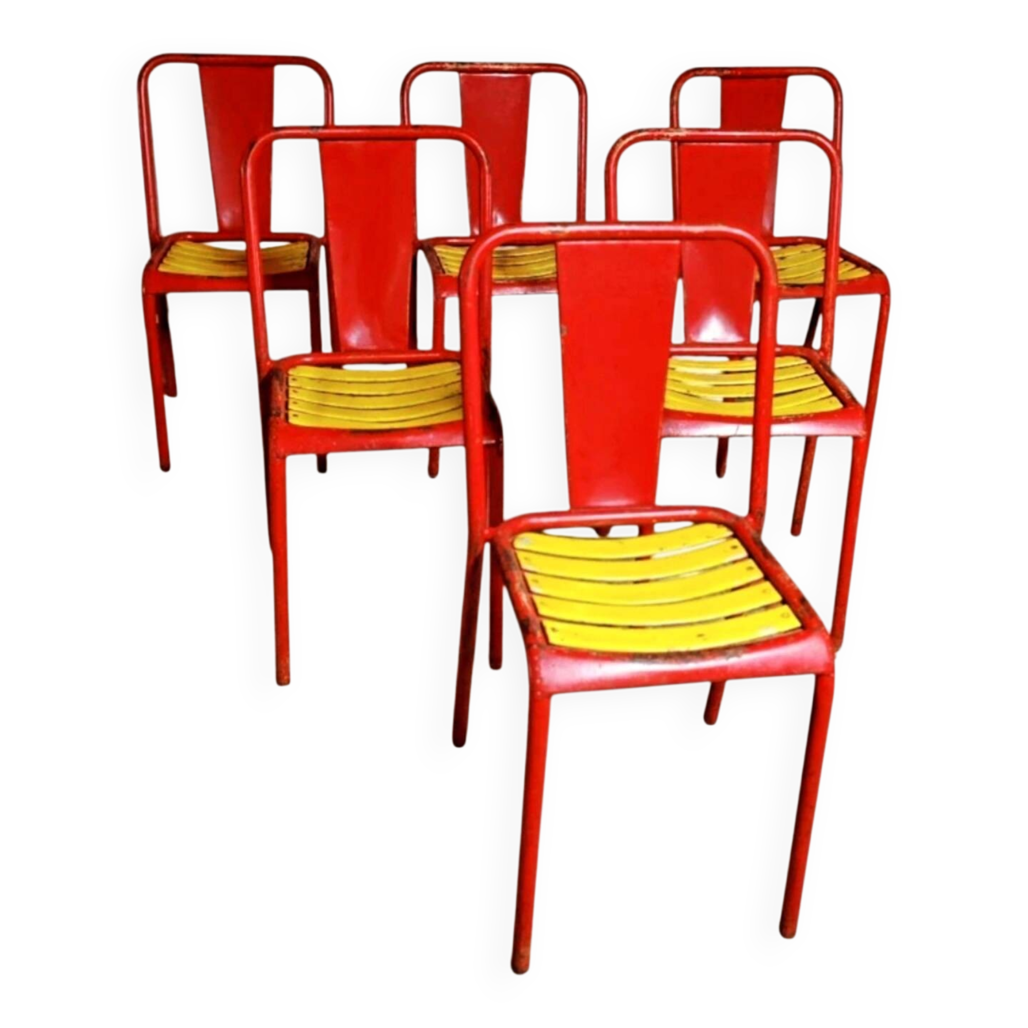 6 T4 Tolix chairs