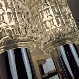 Pair of vintage 70s glass wall lamps by Targetti Sankey