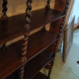 Bookcase twisted wood shelf removable coil