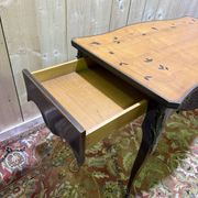 Louis XV style console table in blackened wood.
