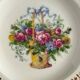 5 Limoges Porcelain Dessert Plates with Bow, Flowers and Basket
