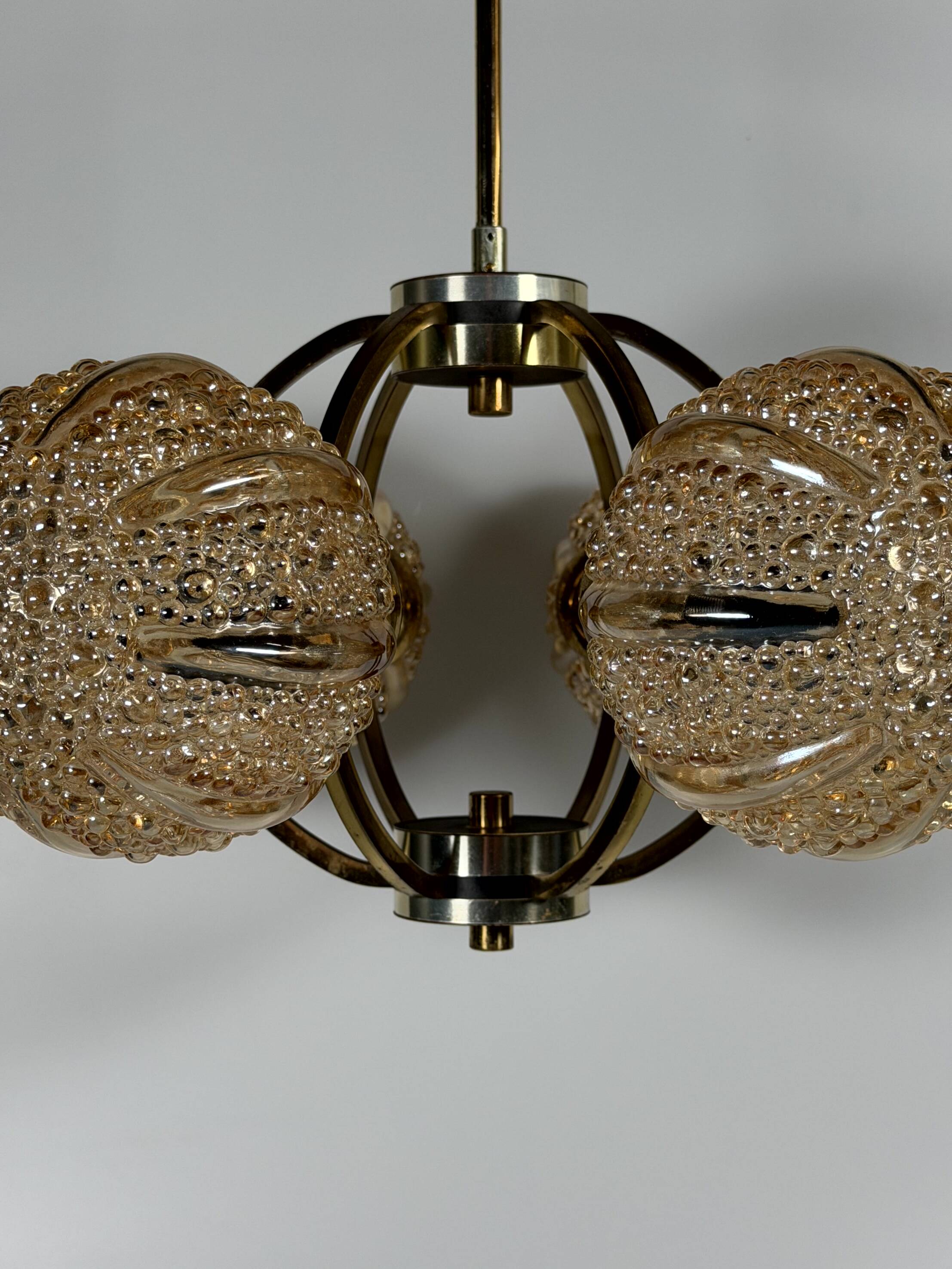 1960s 1970s 6-Light Sputnik Chandelier by Kaiser Leuchten Germany