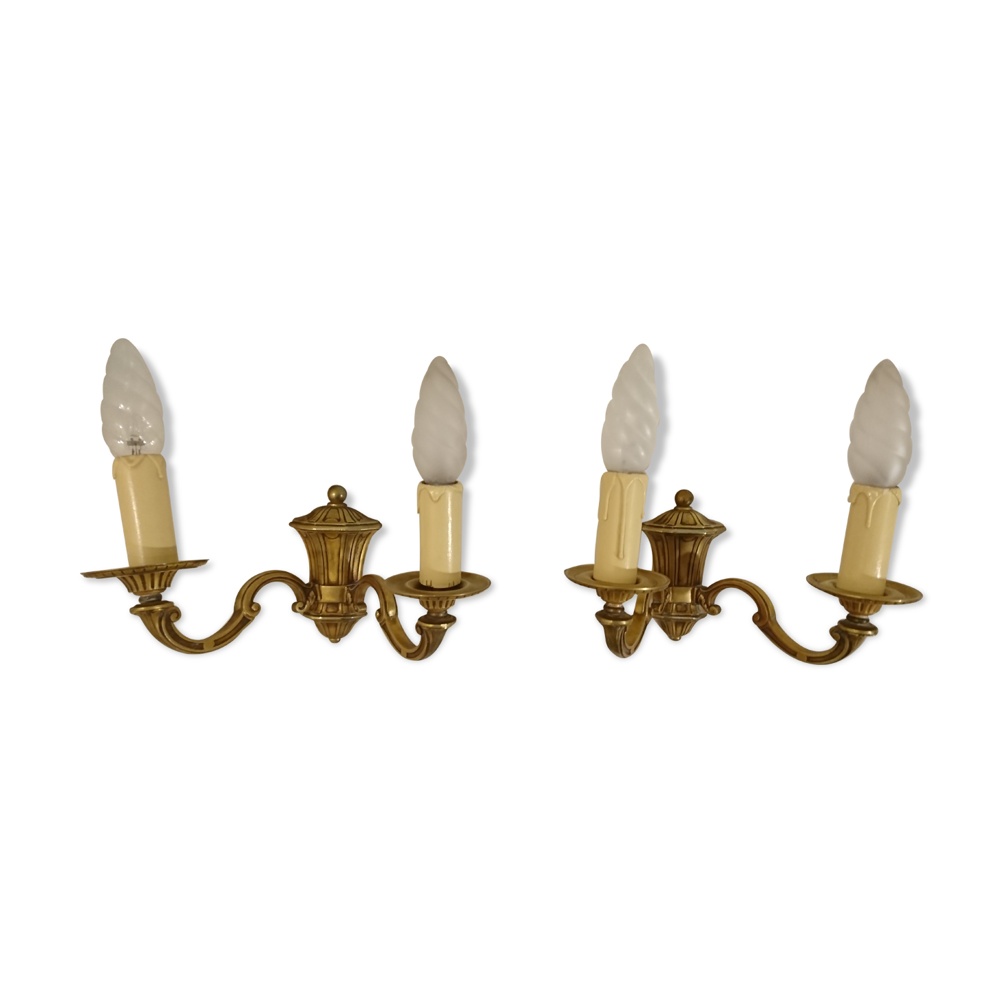 Two sconces Lucien Gau in bronze