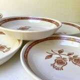 Assiettes creuses vintage en grès ceram