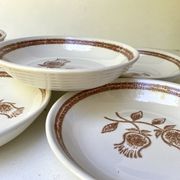 Vintage stoneware soup plates