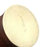 Mid-century Modern style brown artistic ceramic vase, Gabriele Bucci Italy