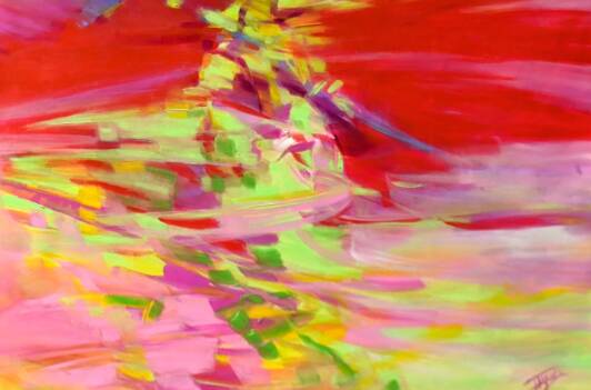 XL Original Abstract Painting by established artist Isabel Tapias