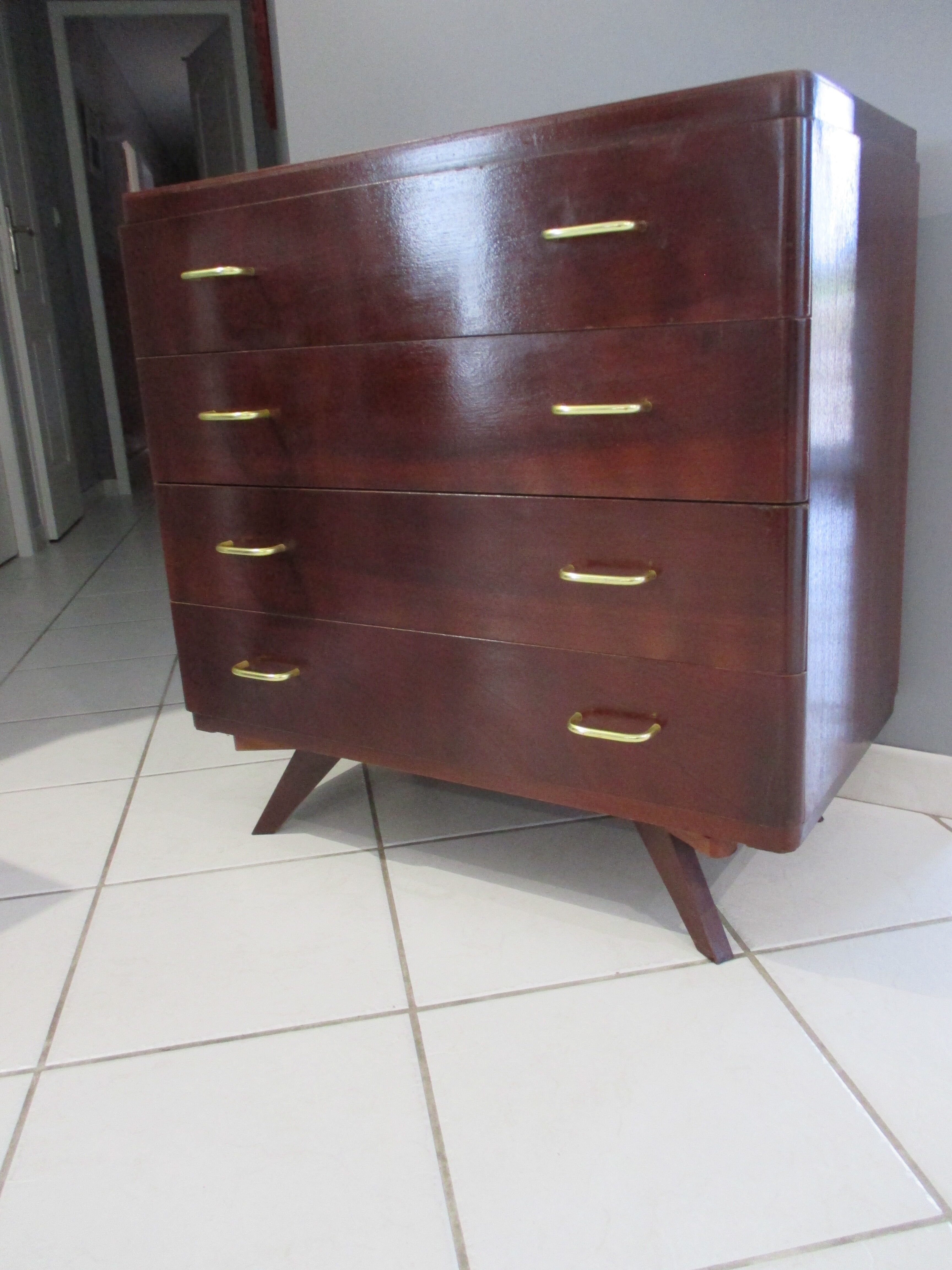 Chest of drawers  vintage compass 1970 feet