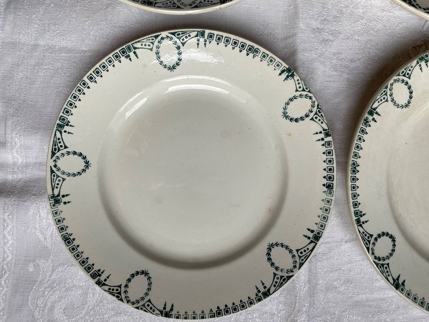 6 Saint Amand Dessert Plates Nouvelles Usines Céramiques du Nord