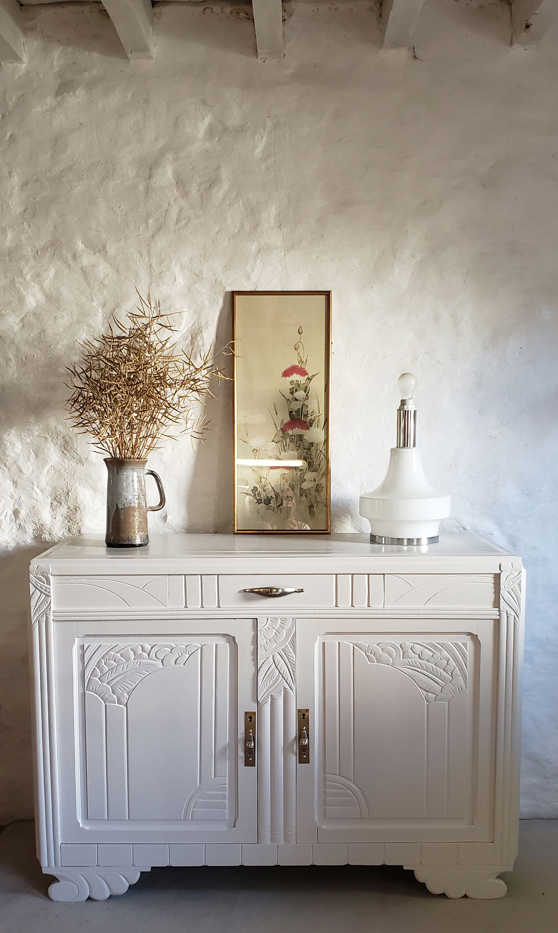 White art-deco buffet