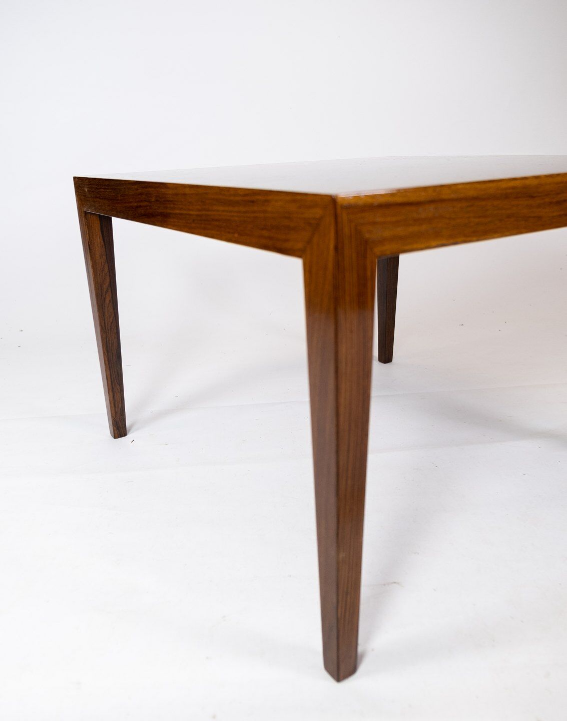 Coffee table in rosewood designed by Severin Hansen for Haslev Furniture Factory in the 1960s.