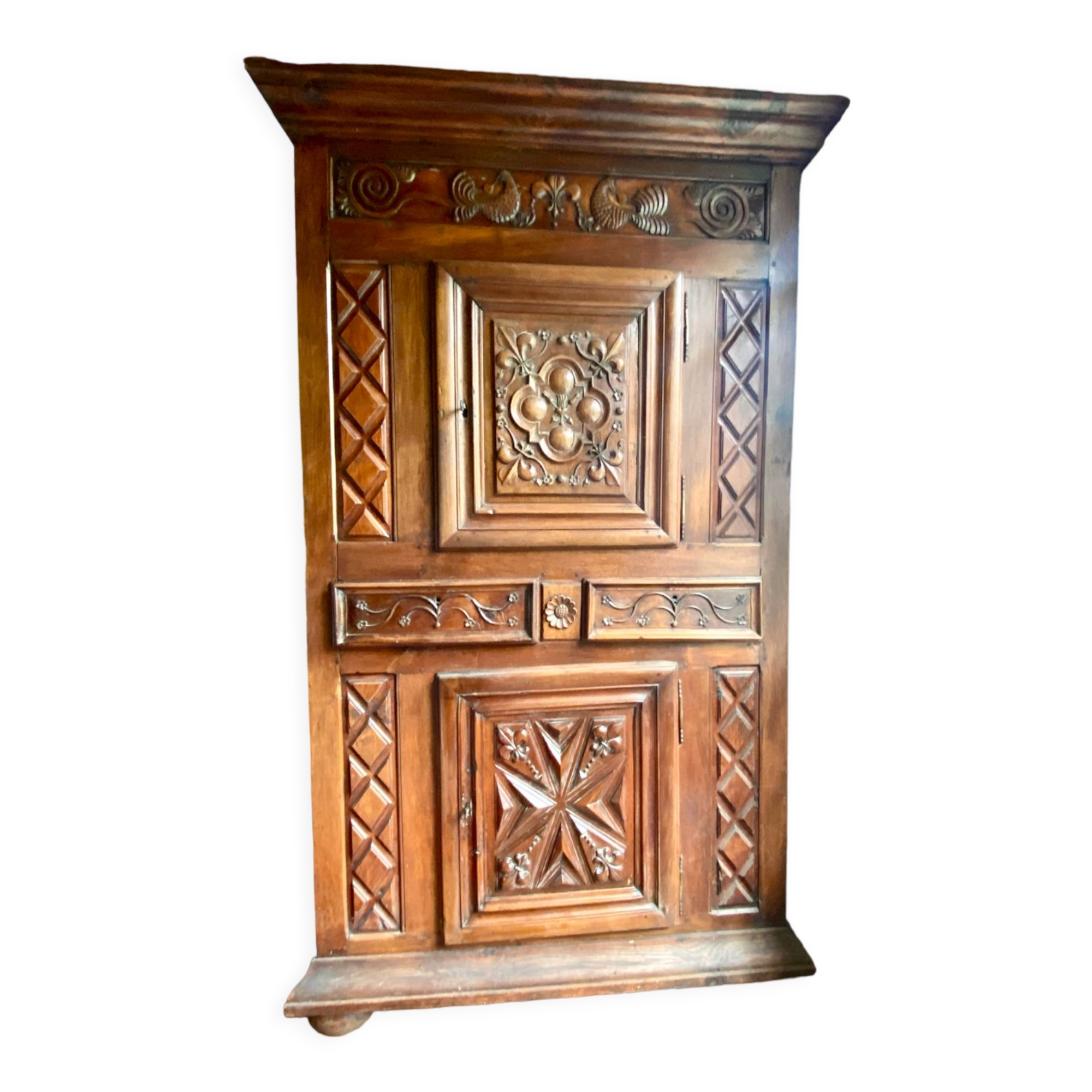 Buffet man standing china cabinet