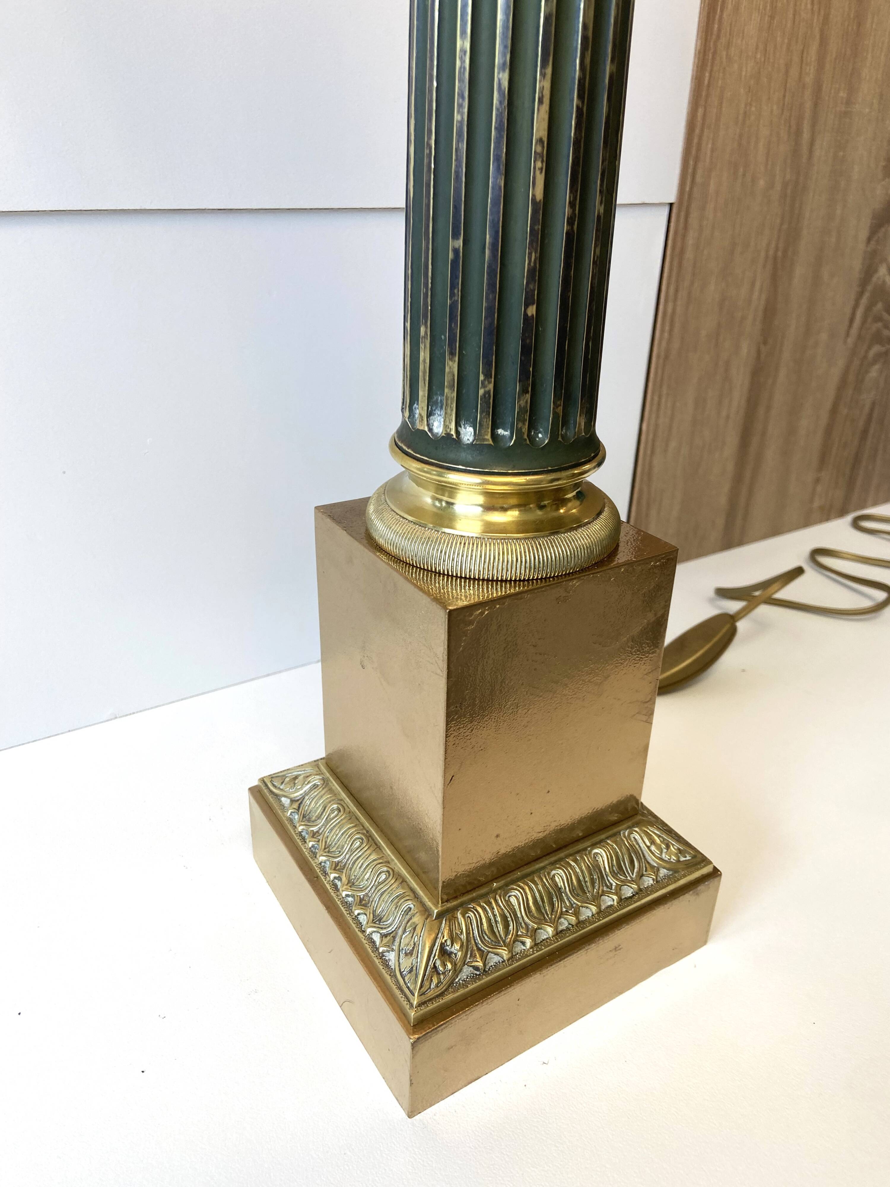 Large CARCEL Lamp in Gilded Bronze & Brass, Early 1800s Empire France