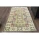 Vintage Turkish Oushak Handmade Wool Cotton Yellow Area Rug 119X210