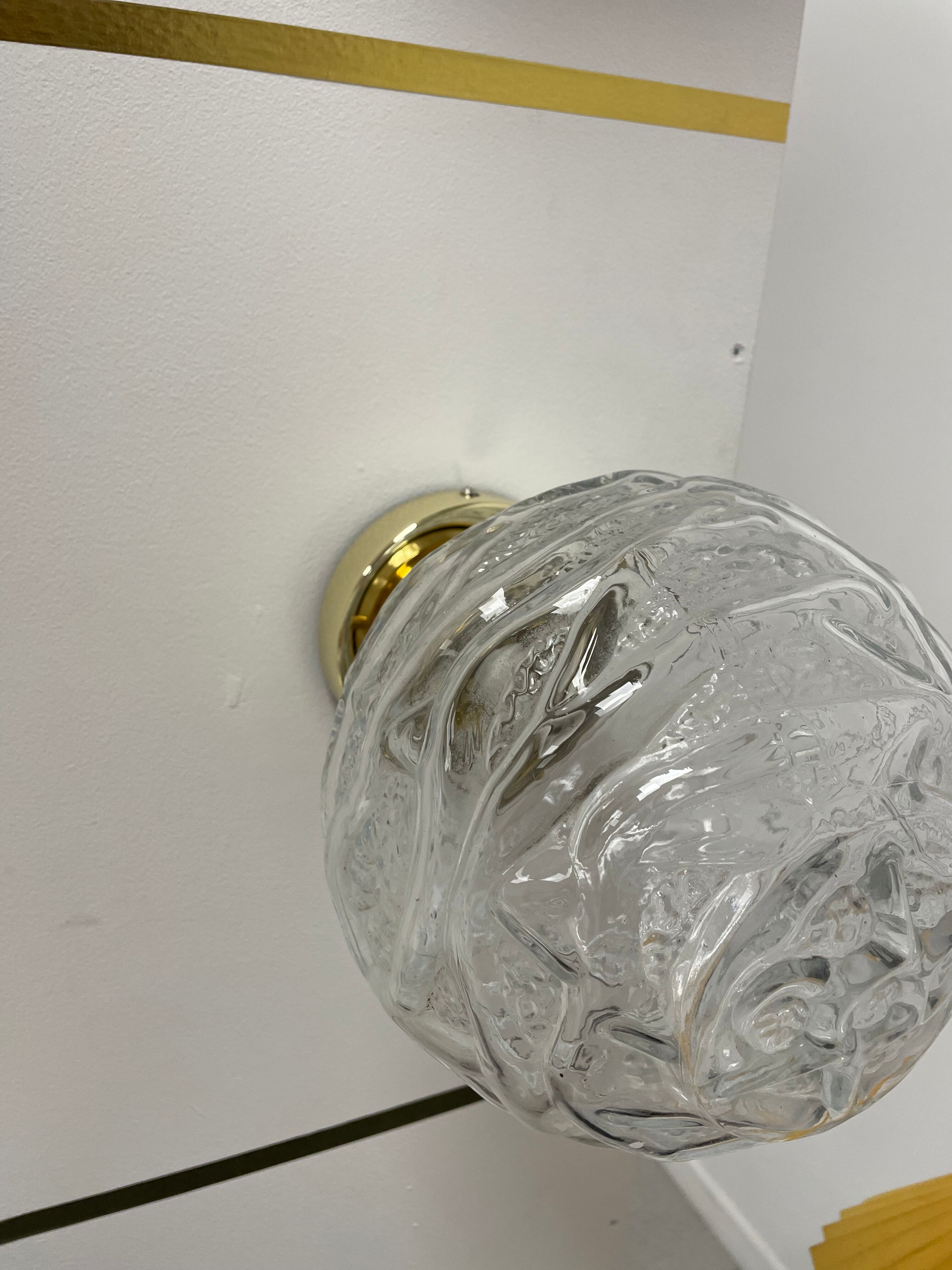 Vintage wall lamp Transparent globe