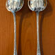 Christofle ribbon and bell-shaped salad serving pieces, very beautiful and