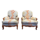 Pair of Louis XV style bergere armchairs